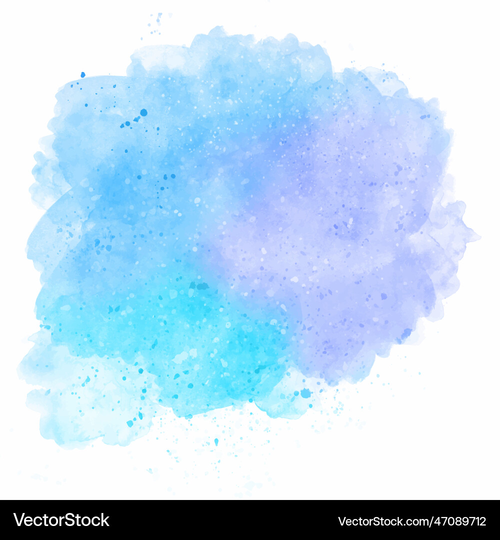 Watercolor hand painted splatter design vector image