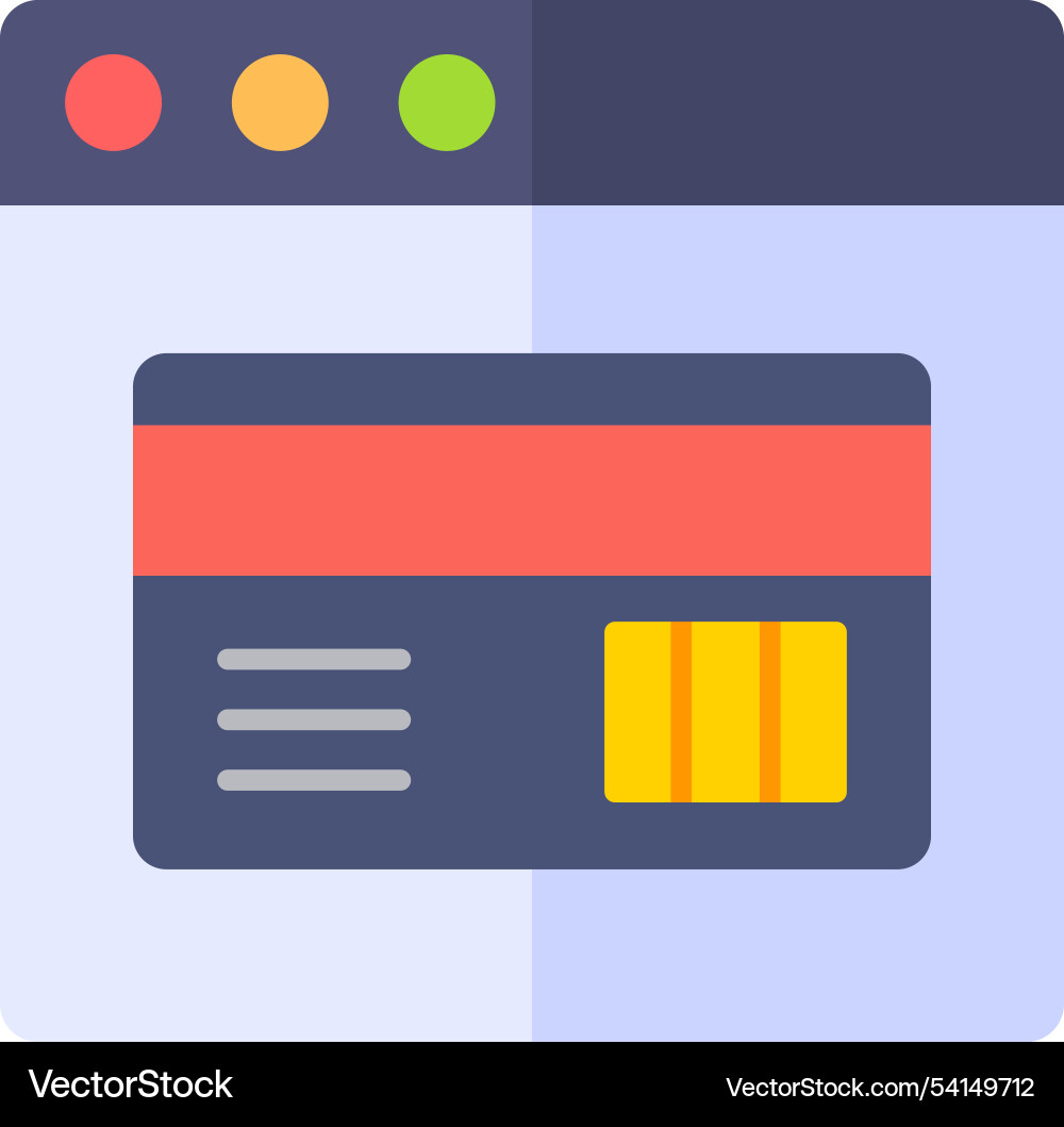 Web payment flat icon design vector image