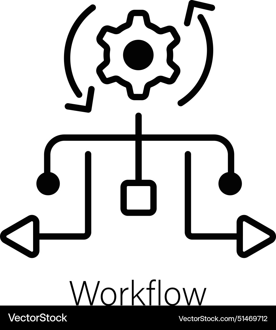 Workflow vector image