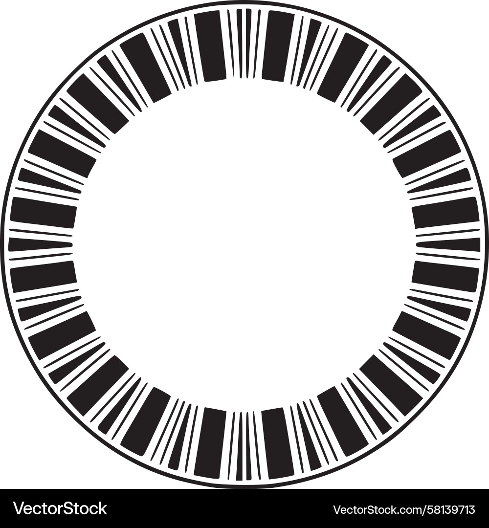 Circular Minimalist Pattern Vector Image
