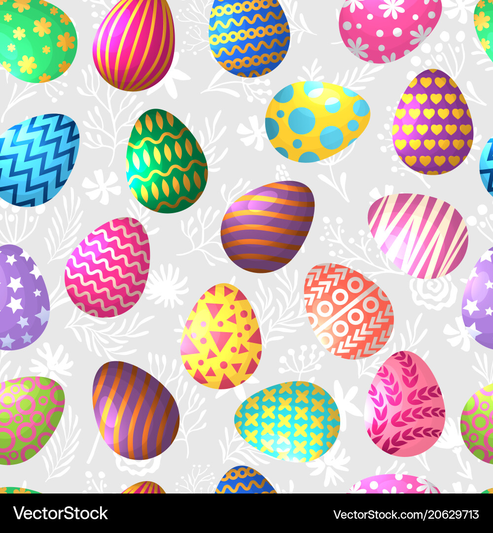 Colorful Easter Egg Pattern Vector Image
