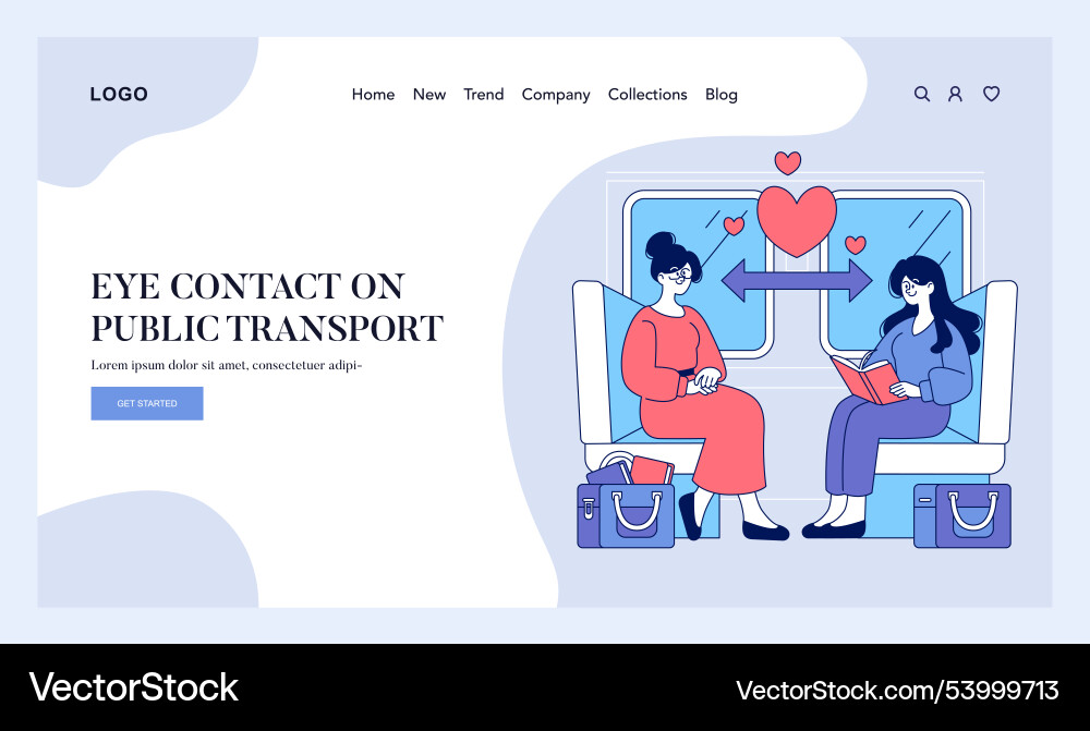 Fostering eye contact on public transport Fostering eye contact on public transport Vector Image
