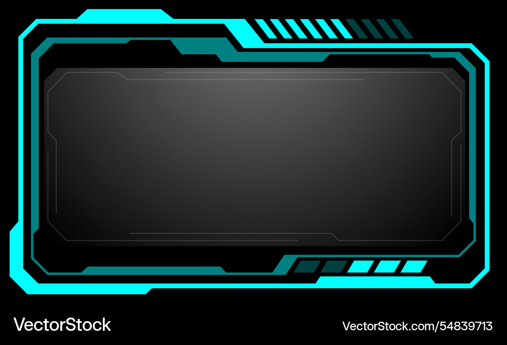 Hud frames blue grey user interface elements Hud frames blue grey user interface elements vector image