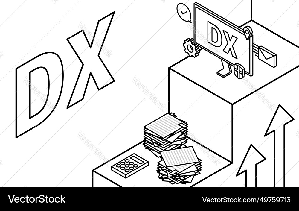 Improving operations with dx envisioning success Vector Image