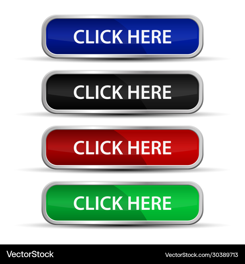 Metallic Click Buttons vector image
