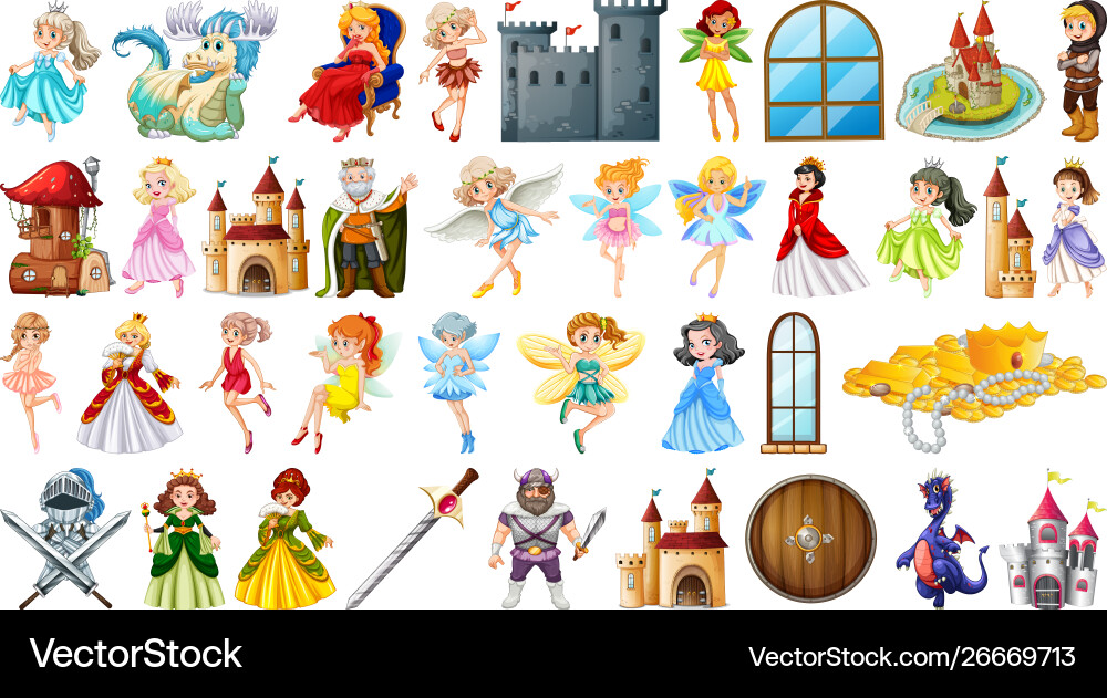 Set different fantasy characters Vector Image