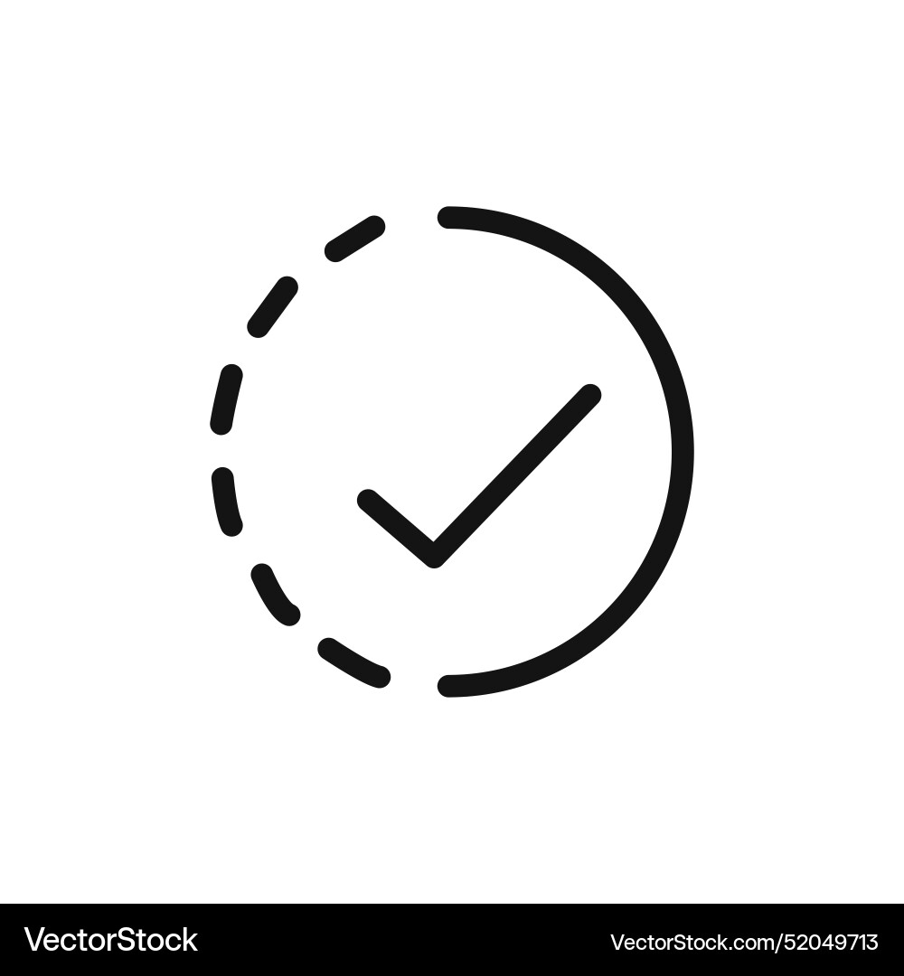 Submit progress icon linear graphics sign vector image