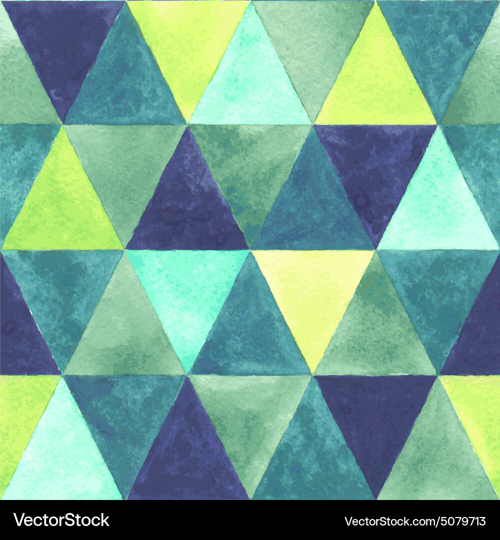 Watercolor Triangular Pattern Vector Image