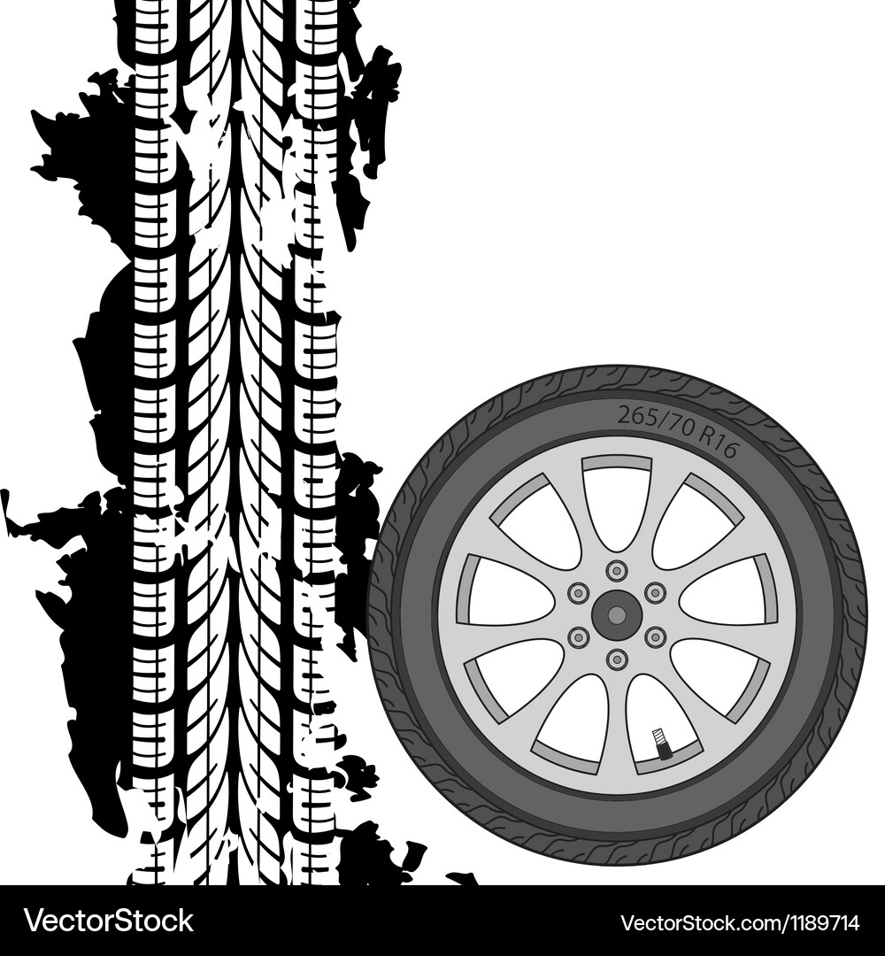 Tire Tread Pattern Background Vector Image
