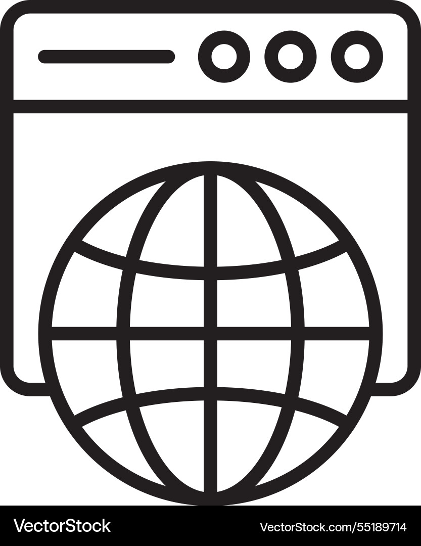 Web hosting line icon design Vector Image