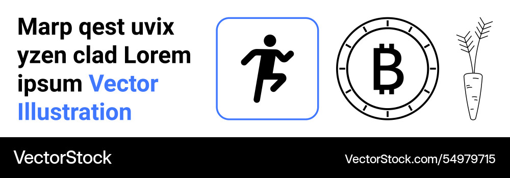 Abstract design featuring running icon bitcoin Abstract design featuring running icon bitcoin Vector Image