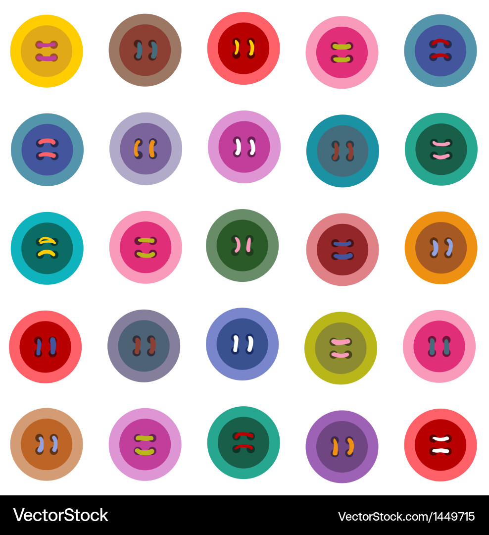 Colorful Button Pattern vector image