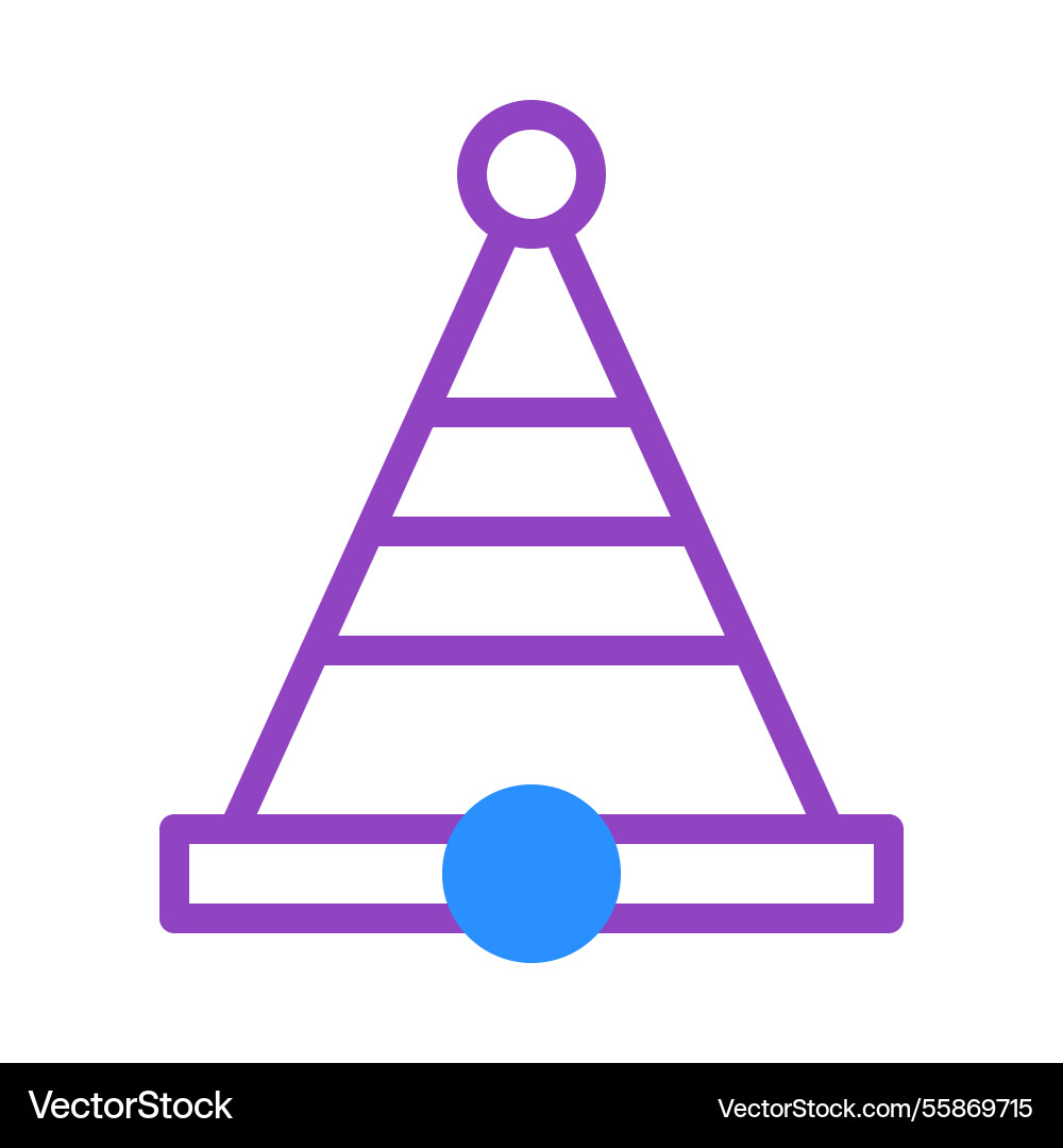 Modern pyramid chart icon with circle elements Modern pyramid chart icon with circle elements vector image
