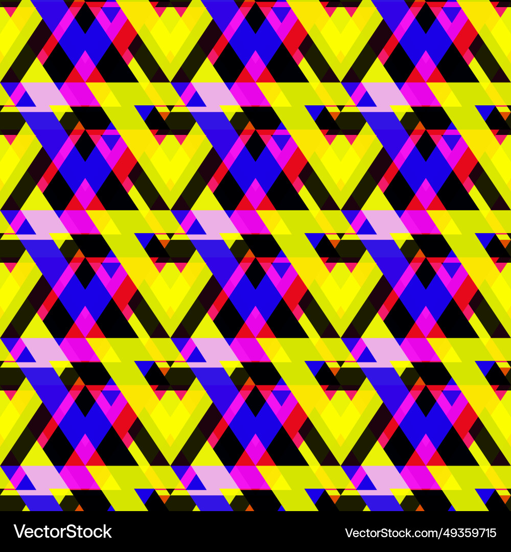 Neon Triangle Pattern vector image