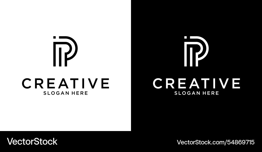 P oder pp initial letter logo design P oder pp initial letter logo design vektorbild