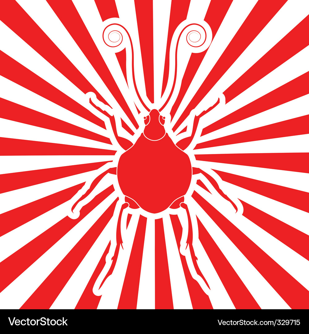 Red bug Vector Image