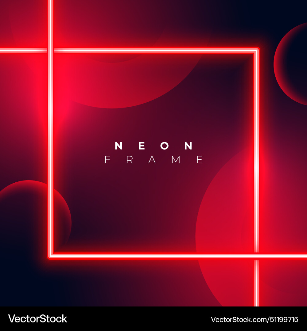 Red neon glowing lines background with empty space Red neon glowing lines background with empty space vector image