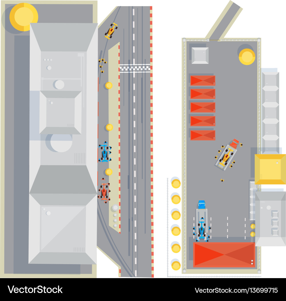 Rennbahn flache Zusammensetzung Rennbahn flache Zusammensetzung vektorbild