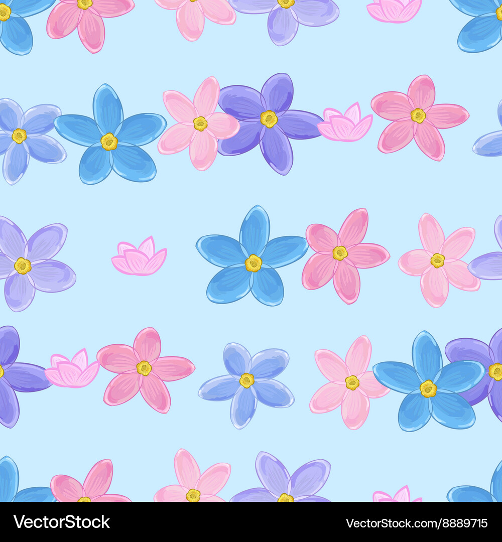 Seamless forget-me-not pattern Vector Image