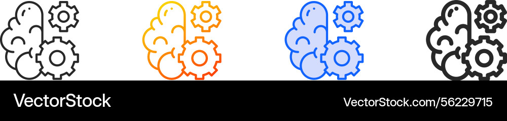 Setup iconthin linear gradient blue stroke Setup iconthin linear gradient blue stroke vector image