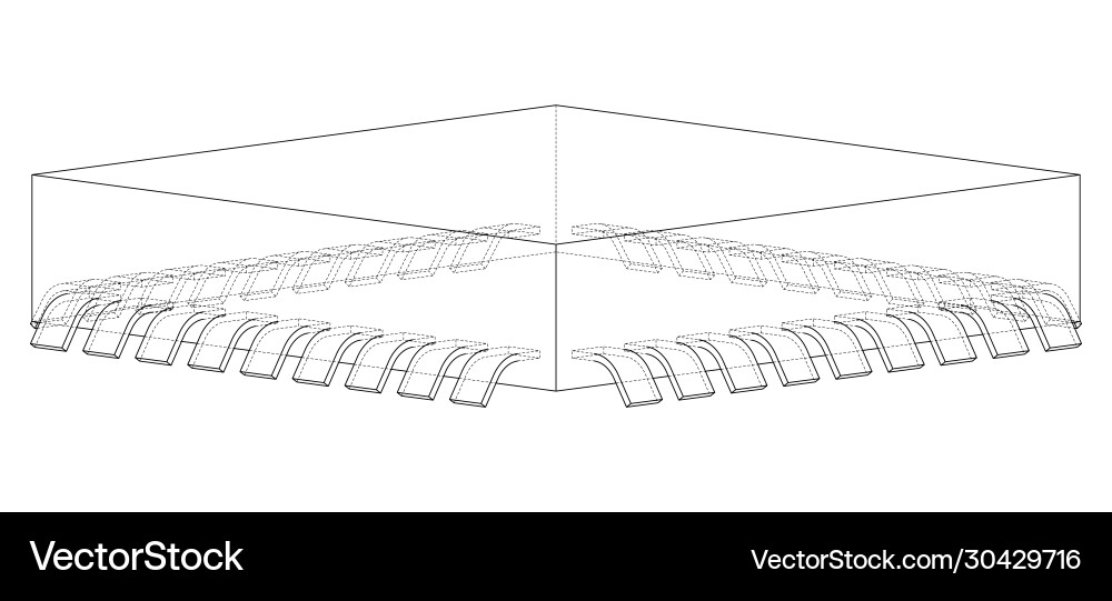 3d microchip rendering vector image