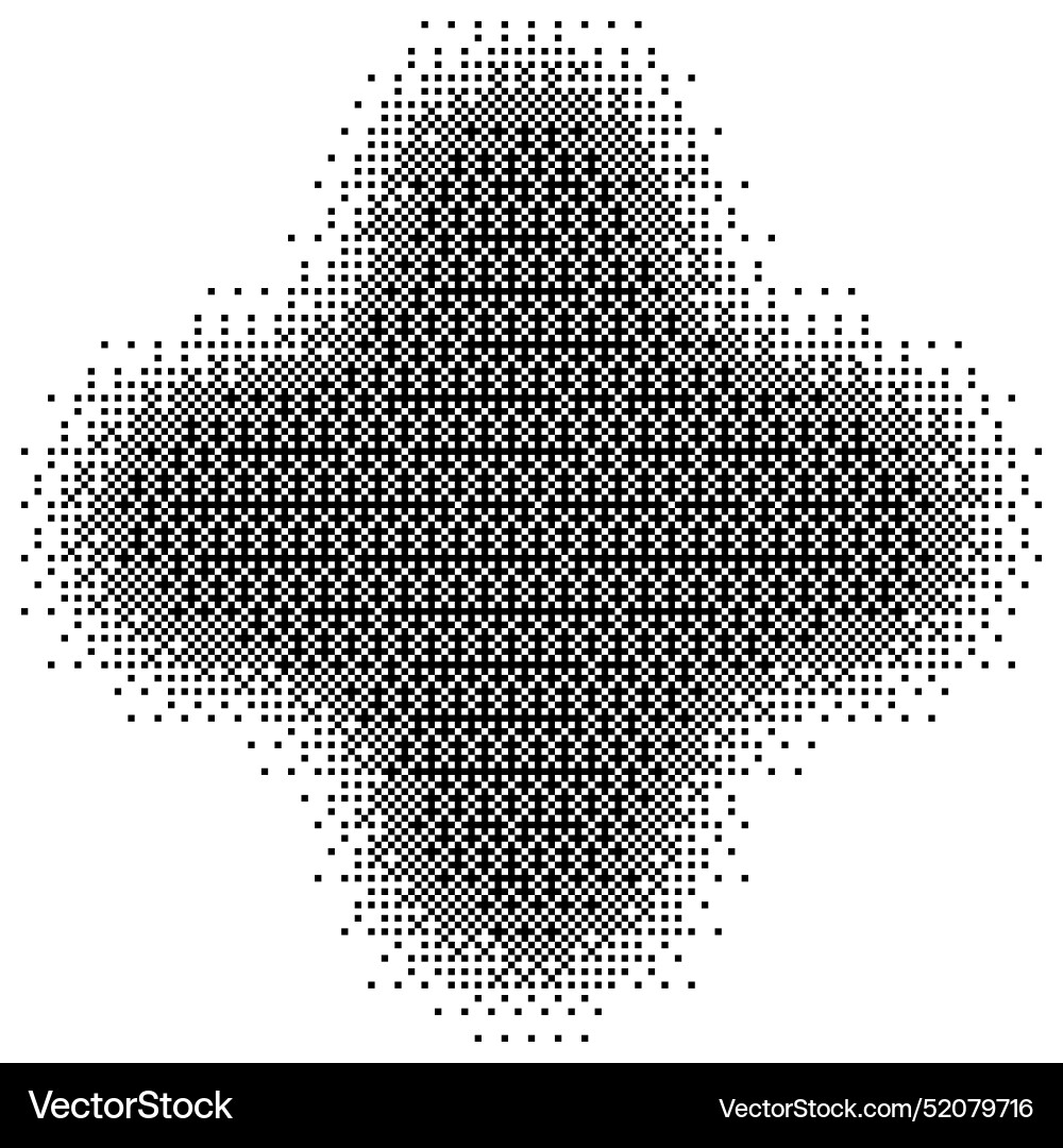 Pixel abstract shape gradient art halftone style Vector Image