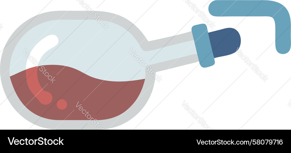 Syringe Injecting into Flask Vector Image