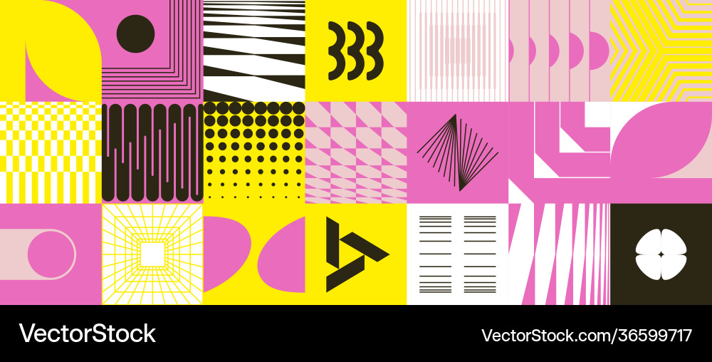 Dynamic Geometric Pattern Vector Image