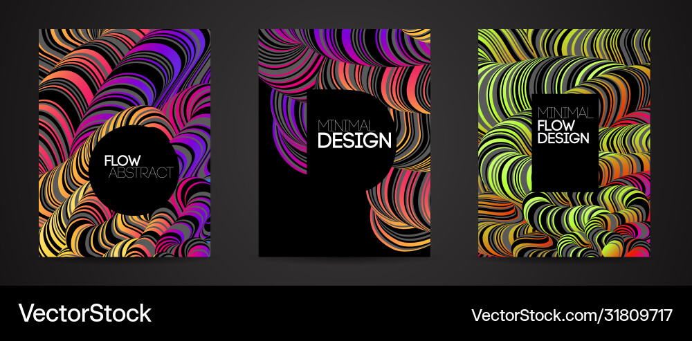 Modern abstract design background rainbow flow Vector Image