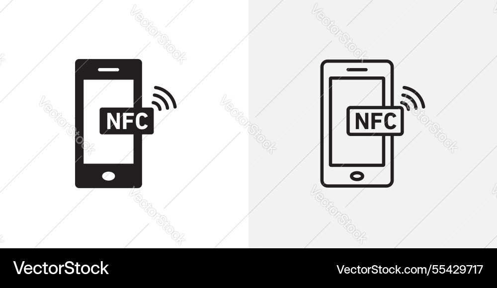 Nfc communication icons pack for apps and ui ux Nfc communication icons pack for apps and ui ux vector image