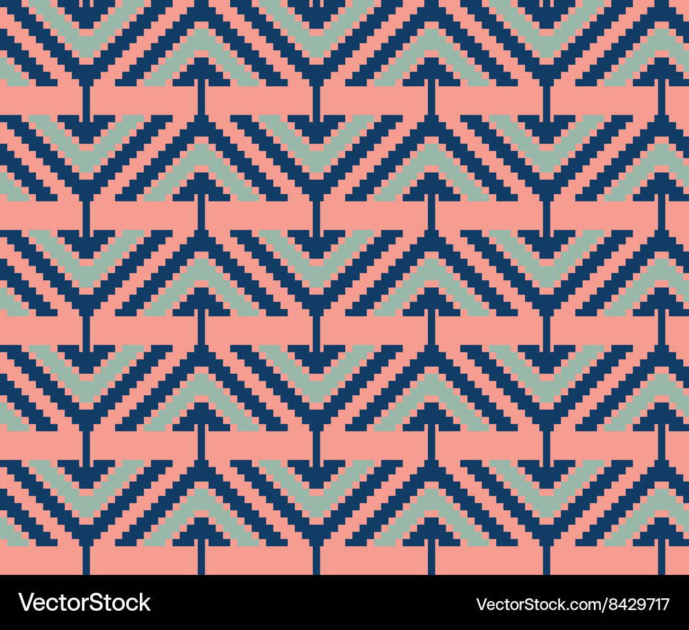 Pixel Triangle Seamless Pattern Vector Image