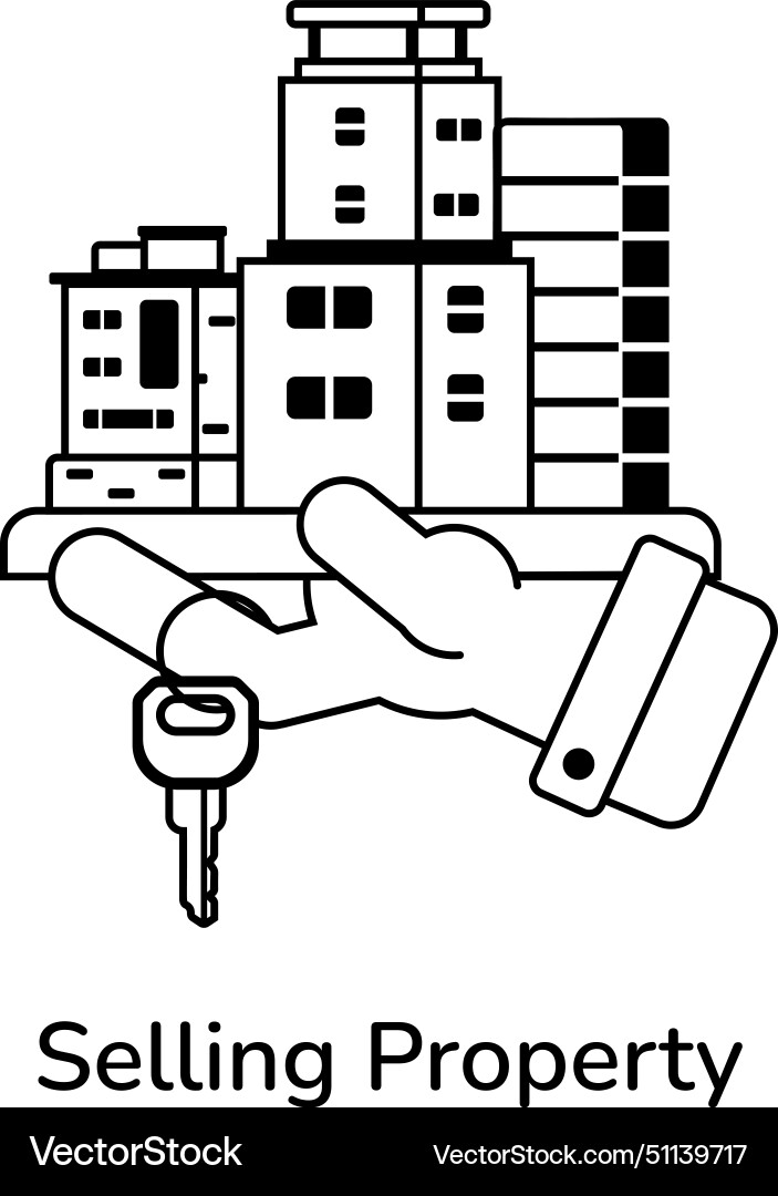 Selling property Royalty Free Vector Image - VectorStock