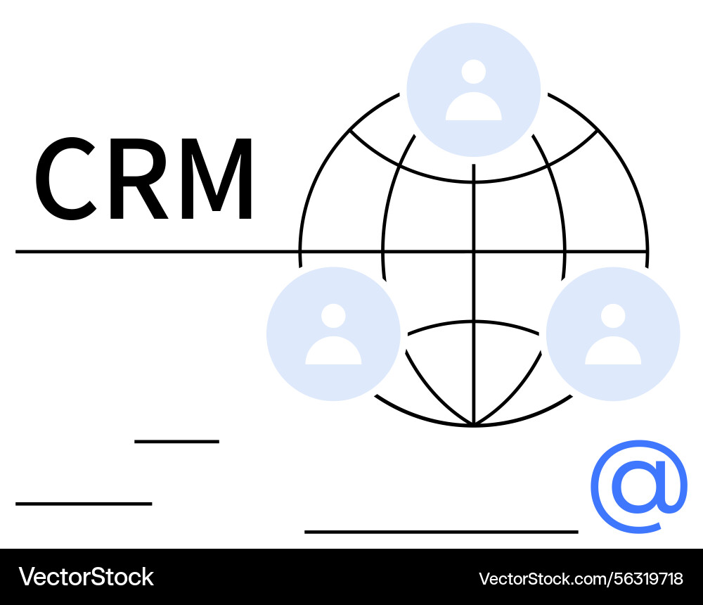 CRM Network User Connections vector image