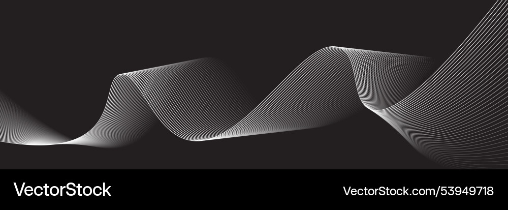 Elegant white lines create a rhythmic wave Elegant white lines create a rhythmic wave vector image