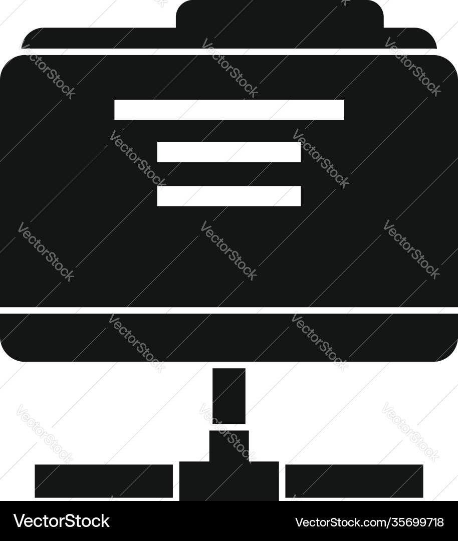 Estimator shared folder icon simple style Estimator shared folder icon simple style vector image