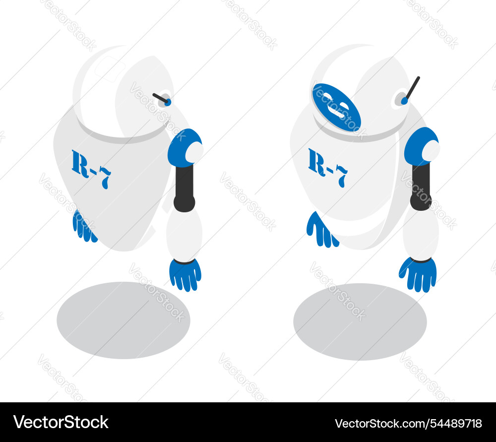 Flying gravity improved robot assistant smart Vector Image