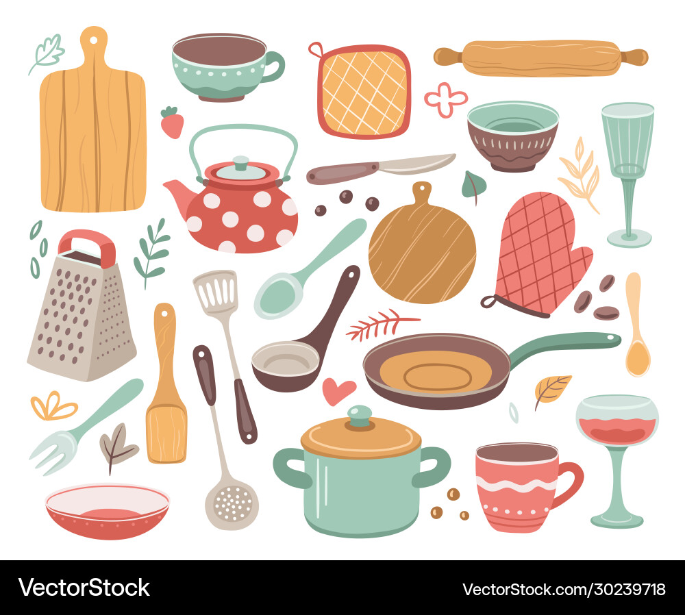 Kitchenware & Cooking Tools Royalty Free Vector Image