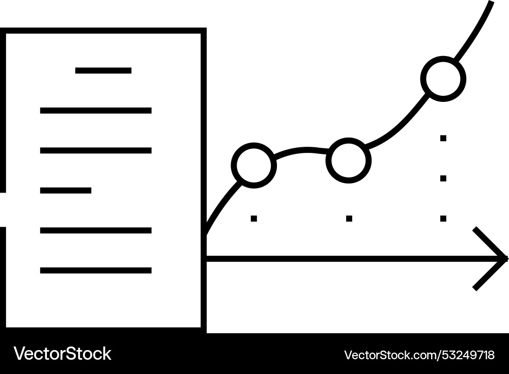 Report analysis line icon black Report analysis line icon black vector image