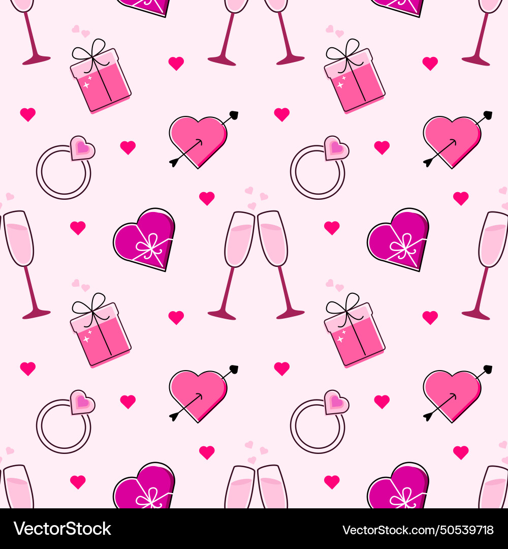 Seamless pattern valentines day Royalty Free Vector Image