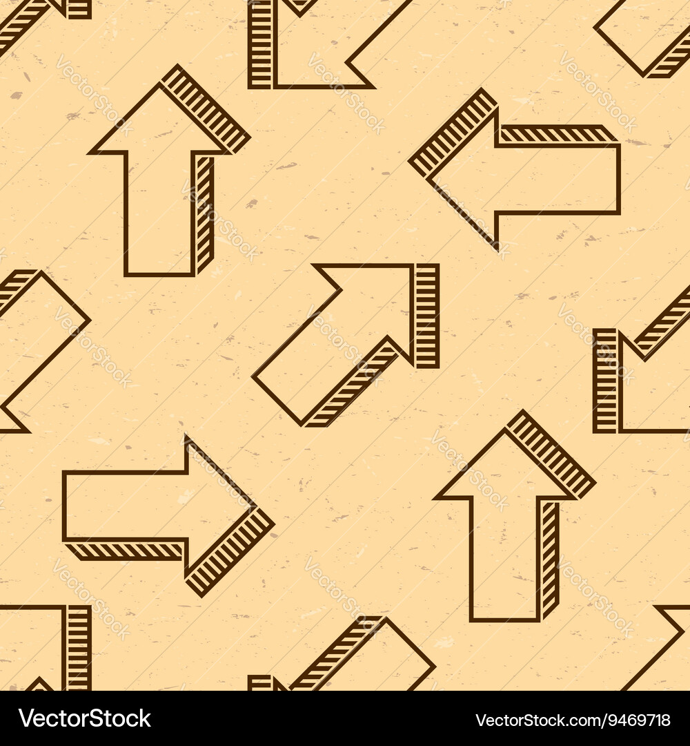 Seamless pattern with grungy arrows Vector Image
