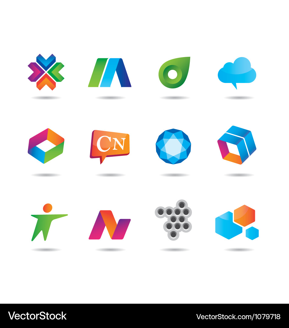 Geometric Icon Set Vector Images (over 230,000)