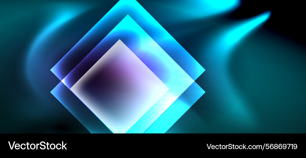 Abstract squares overlap creating luminous effect Abstract squares overlap creating luminous effect Vector Image