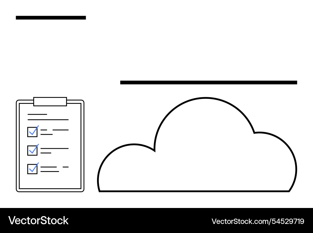 Cloud Computing Workflow mit Checkliste und Daten Cloud Computing Workflow mit Checkliste und Daten vektorbild