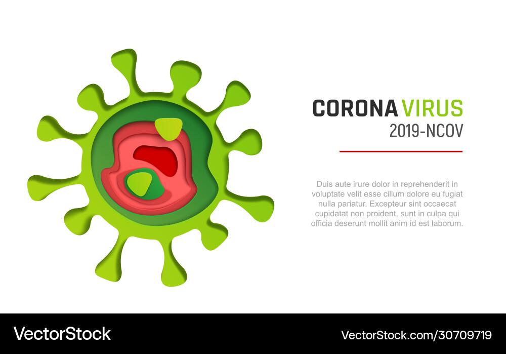 Coronavirus Papier schneiden Stil Coronavirus Papier schneiden Stil vektorbild