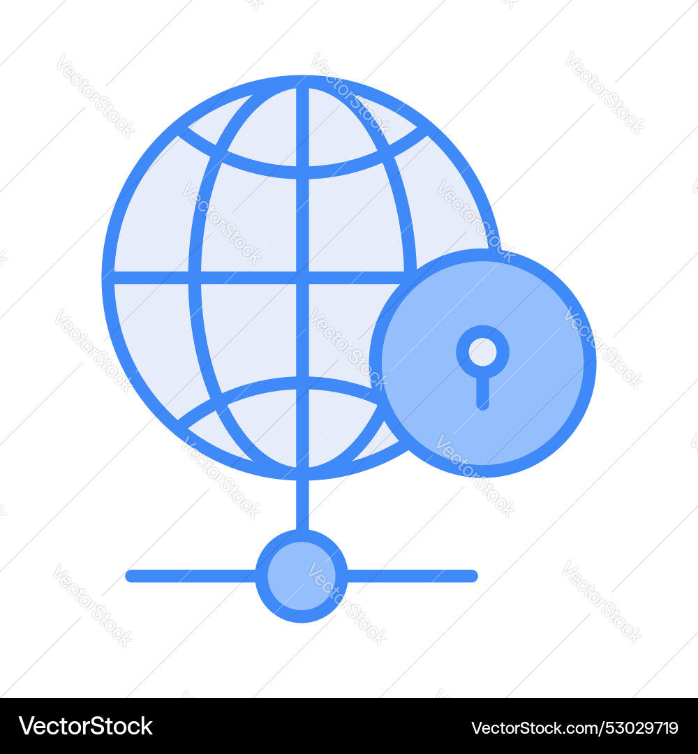 Global network security wireless system Vector Image