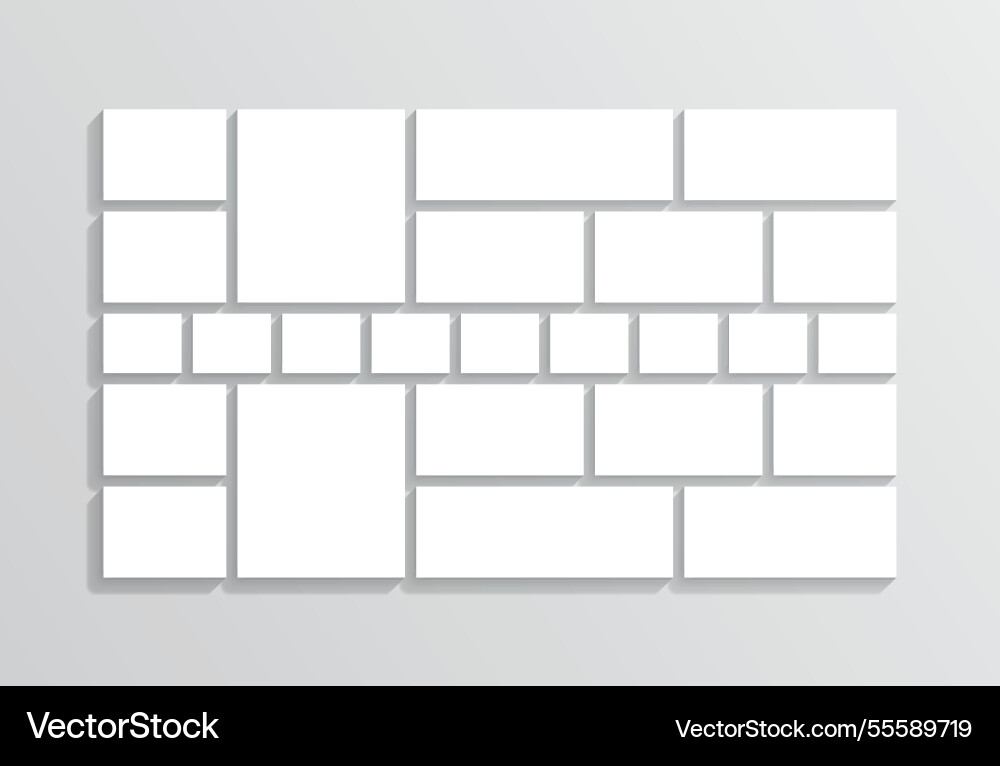 Modern pictures frames template photo collage Modern pictures frames template photo collage vector image