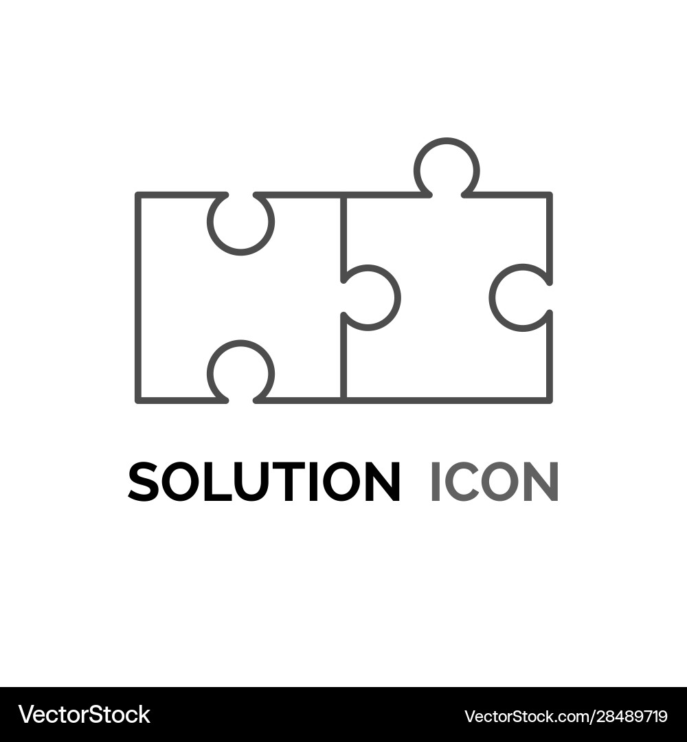 Simple solution puzzle concept solving problem Simple solution puzzle concept solving problem vector image