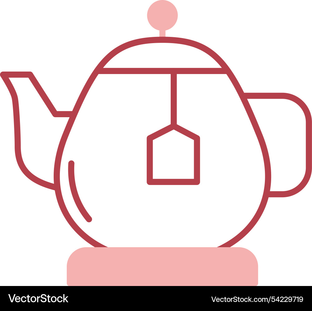 Teapot line fill icon Vector Image
