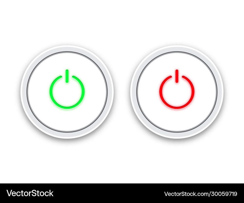 Web icon push-button power background vector image