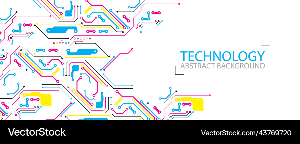 Abstract technological background with various Abstract technological background with various Vector Image